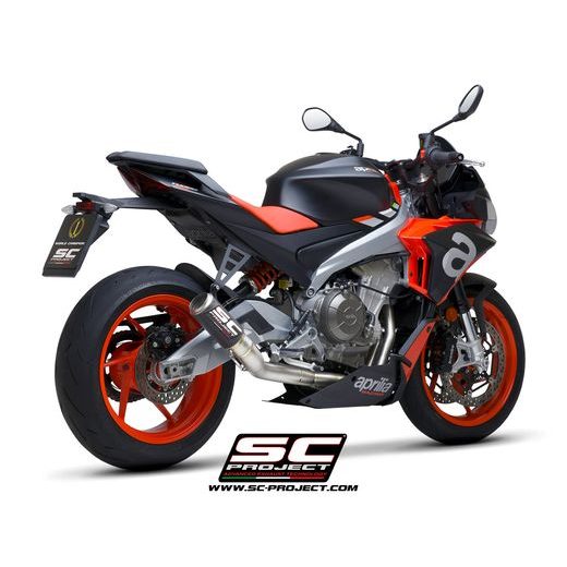 VÝFUKOVÝ SYSTÉM SC PROJECT PRO APRILIA - TUONO 660 (2021-2022) - FULL TITANIUM EXHAUST SYSTEM 2-1, WITH CARBON CR-T MUFFLER