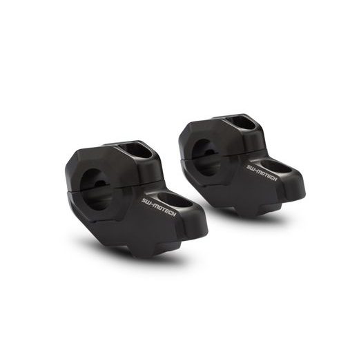 SW MOTECH ZVÝŠENÍ ŘÍDÍTEK 22 MM, 30MM NAHORU,21 MM DOZADU,ČERNÉ