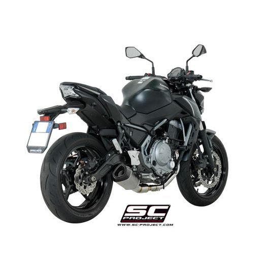 VÝFUKOVÝ SYSTÉM SC PROJECT PRO KAWASAKI - Z 650 (2017 - 2019) - FULL EXHAUST SYSTEM 2-1, WITH SC1-R GT MUFFLER, TITANIUM, WITH CARBON FIBER END CAP