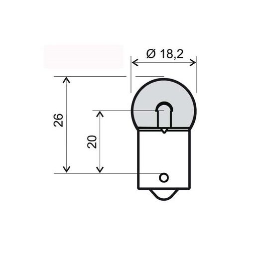 PŘEDNÍ SVĚTLO RMS 246510645 BA15S G18 6V 5W