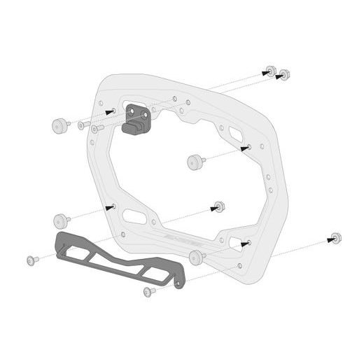 SW MOTECH ADAPTER PRO KUFRY SHAD NA PRO NOSIČ SW
