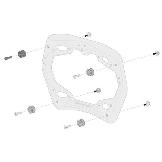 SW MOTECH ADAPTER PRO AERO ABS KUFRY NA NOSIČ PRO
