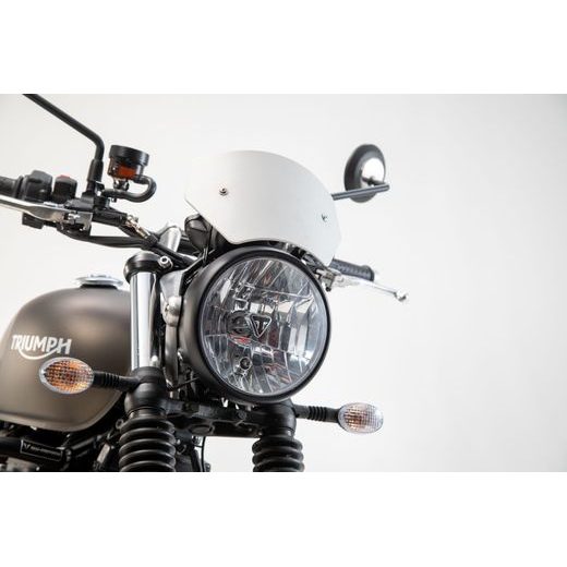 SW MOTECH VĚTRNÝ ŠTÍTEK STŘÍBRNÝ TRIUMPH STREET TWIN 900 (18-).