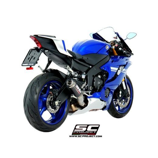 VÝFUKOVÝ SYSTÉM SC PROJECT PRO YAMAHA - YZF R6 (2017 - 2020) - GP70-R MUFFLER, CARBON FIBER