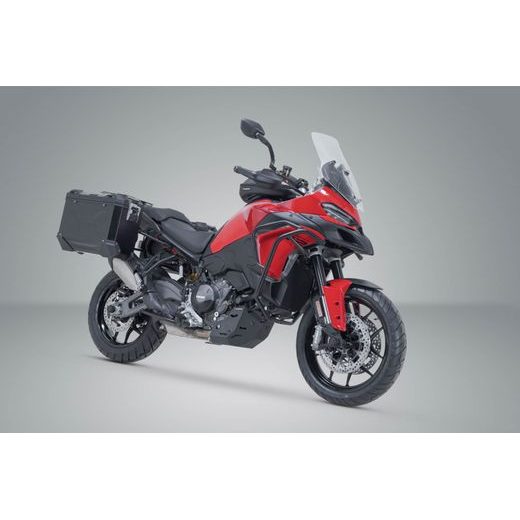 SW MOTECH TRAX ADV ALUMINUM CASE SYSTEM BLACK. 37/37 L. DUCATI MULTISTRADA V2/V2S (24-).