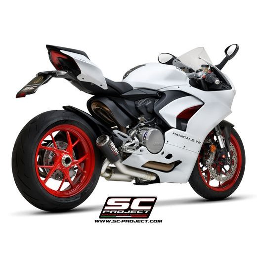 VÝFUKOVÝ SYSTÉM SC PROJECT PRO DUCATI - PANIGALE V2 (2020 - 2022) - HALF-SYSTEM 2-1, WITH CR-T M2 MUFFLER