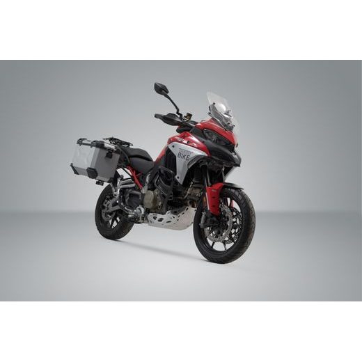 SW MOTECH TRAX ADV SADA KUFRŮ US MODEL STŘÍBRNÉ 45/45L. DUCATI MULTISTRADA V4 (20-)