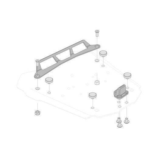 SW MOTECH ADAPTER PRO GIVI MONOLOCK NA STEEL-RACK