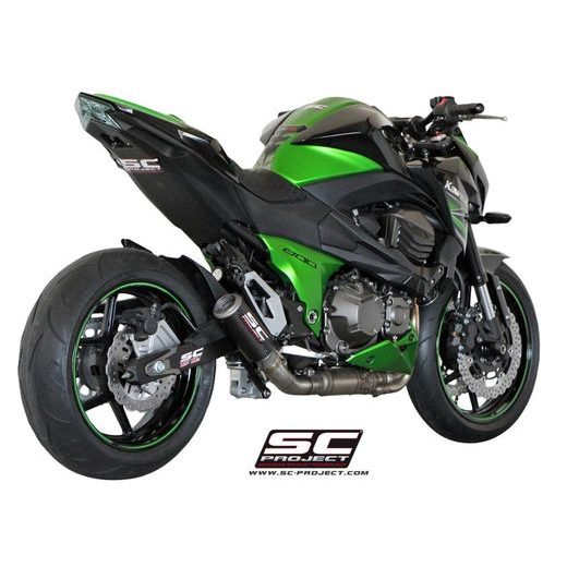 VÝFUKOVÝ SYSTÉM SC PROJECT PRO KAWASAKI - Z 800 (2012 - 2016) - CR-T MUFFLER, CARBON FIBER, WITH STAINLESS STEEL JOIN