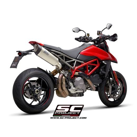 VÝFUKOVÝ SYSTÉM SC PROJECT PRO DUCATI - HYPERMOTARD 950 - RVE - SP (2021 - 2022) - EURO 5 - SC1-R MUFFLER, TITANIUM, WITH CARBON FIBER END CAP