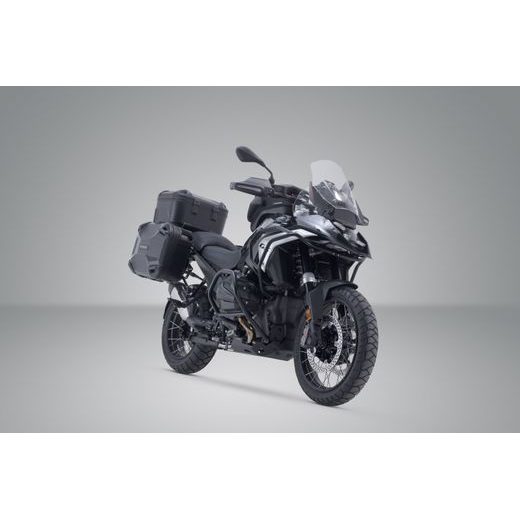 SW MOTECH ADVENTURE SET DUSC BLACK. BMW R 1300 GS . BMW TOP CASE HOLDER.