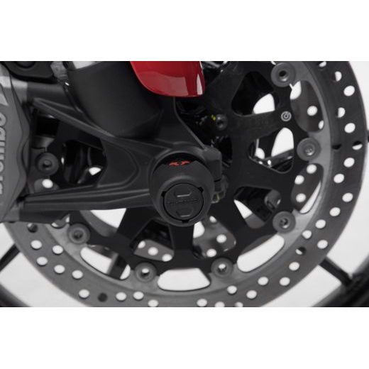 SW MOTECH PADACÍ PROTEKTORY NA PŘEDNÍ OSU BLACK. DUCATI MULTISTRADA V4 (20-).