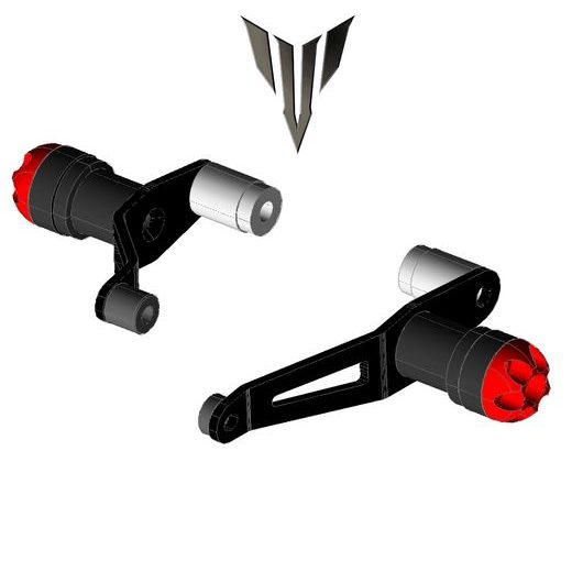 PROTEKTORY NA RÁM SLIDER - YAMAHA MT-07 / XSR / TRACER - DVOUBODOVÁ SADA ´14-X