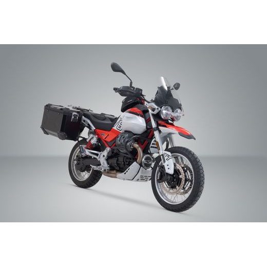SW MOTECH TRAX ADV ALUMINIUM CASE SYSTEM BLACK. 37/45 L. MOTO GUZZI V85 TT / STRADA (24-).