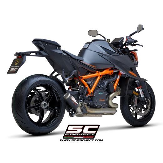 VÝFUKOVÝ SYSTÉM SC PROJECT PRO KTM - 1290 SUPER DUKE R (2021-2022) - EURO 5 - CR-T MUFFLER, TITANIUM, WITH TITANIUM MESH ON EXIT MUFFLER