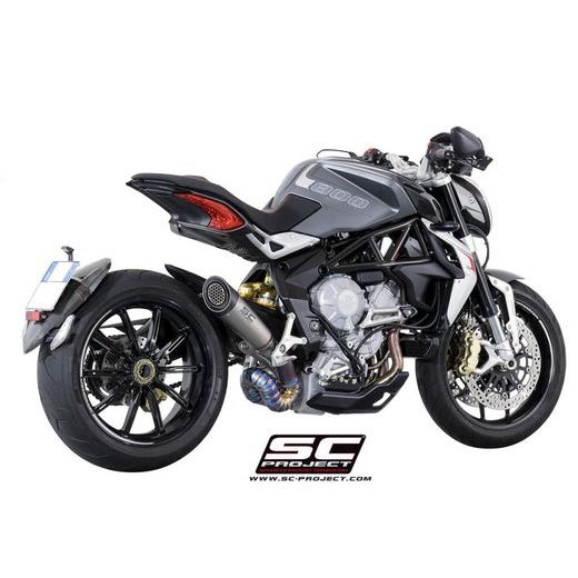 VÝFUKOVÝ SYSTÉM SC PROJECT PRO MV AGUSTA - BRUTALE 800 (2012 - 2015) - S1 MUFFLER, TITANIUM, WITH CARBON ENDCAP