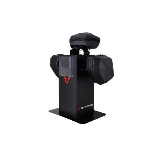 SW MOTECH SALES DISPLAY WITH EQUIPMENT THEME: URBAN SIDE CASE URBAN TOP CASE. SLC BASE.