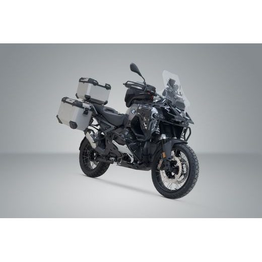 SW MOTECH ADVENTURE SET TRAX ADV SILVER. R 1300 GS ADV (24-). BMW TOP CASE HOLDER.