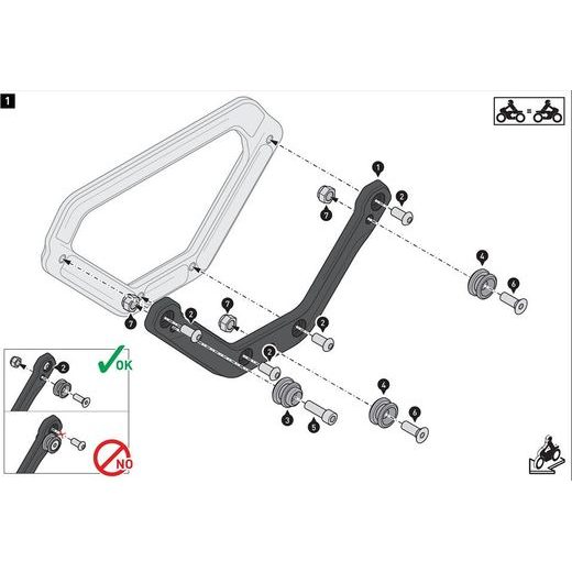 SW MOTECH SLC ADAPTER PRO V-LOC BOČNÍ NOSIČ