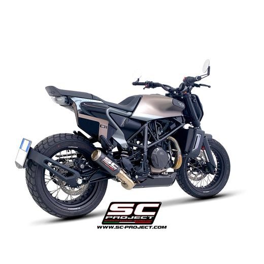 VÝFUKOVÝ SYSTÉM SC PROJECT PRO HUSQVARNA - SVARTPILEN - VITPILEN 701 (2019 - 2020) - CR-T MUFFLER, TITANIUM, WITH TITANIUM MESH ON EXIT MUFFLER