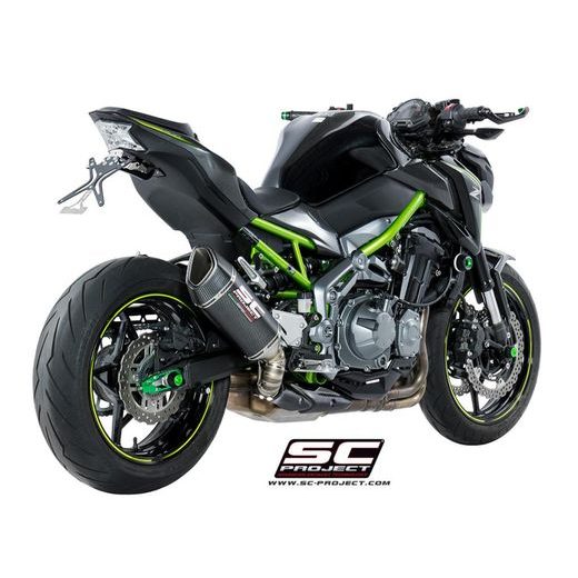 VÝFUKOVÝ SYSTÉM SC PROJECT PRO KAWASAKI - Z 900 (2017 - 2019) - EURO 4 - SC1-R MUFFLER, CARBON FIBER, WITH CARBON FIBER END CAP