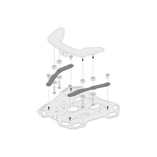 SW MOTECH SADA ADAPTÉRU PRO ADV.RACK NA KUFRY KRAUSER K-WING, HEPCO