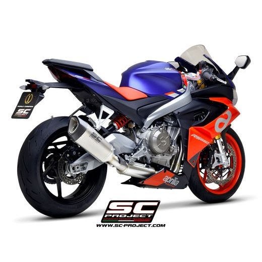 VÝFUKOVÝ SYSTÉM SC PROJECT PRO APRILIA - RS 660 (2020 - 2022) - FULL EXHAUST SYSTEM 2-1, WITH SC1-R MUFFLER, TITANIUM