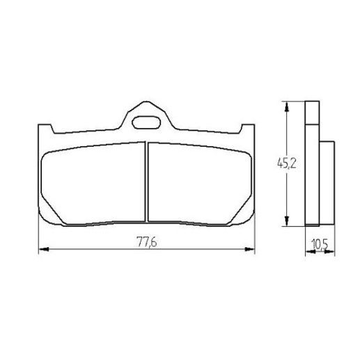 BRZDOVÉ DESTIČKY ACCOSSATO AGPA208 EV2