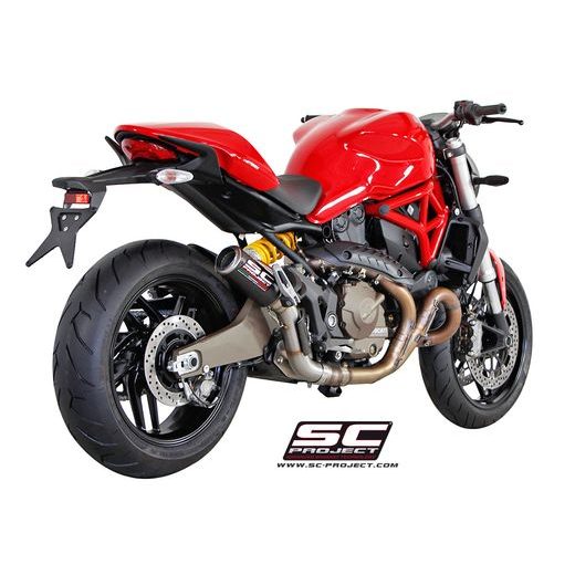 VÝFUKOVÝ SYSTÉM SC PROJECT PRO DUCATI - MONSTER 821 (2014 - 2017) - CR-T MUFFLER, CARBON FIBER, WITH TITANIUM END CAP