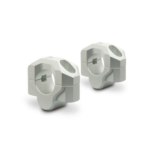 SW MOTECH ZVÝŠENÍ ŘÍDÍTEK 28 MM,20 MM NAHORU, STŘÍBRNÉ