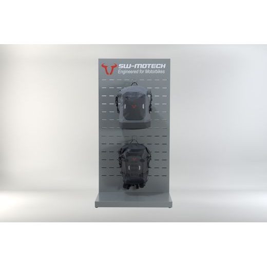 SW MOTECH SALES DISPLAY ROOM WITH MOUNTING THEME: WATERPROOF AND ACCESSORIES. PART 1.