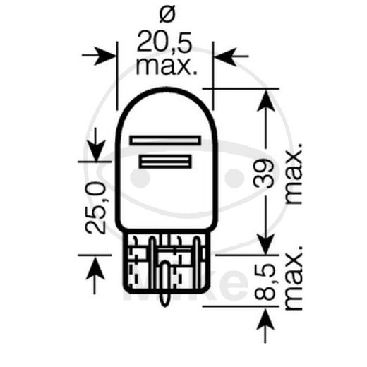 ŽÁROVKA JMT W3X16Q 12V21/5W