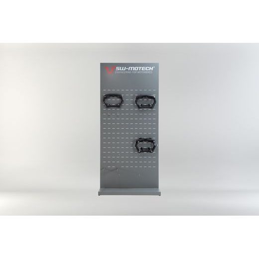SW MOTECH SALES DISPLAY WALL WITH MOUNTING SUBJECT: PRO SIDE CARRIER PRODUCTS ACCESSORIES.
