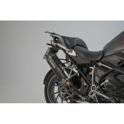 SW MOTECH TRAX ADV ALUMINUM CASE SYSTEM AKRAPOVIC SILVER. 45/37 L. BMW R 1250 GS/ADV/RALLY