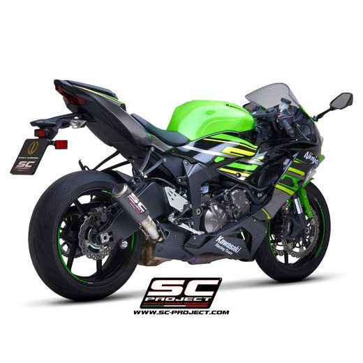 VÝFUKOVÝ SYSTÉM SC PROJECT PRO KAWASAKI - NINJA ZX-6R 636 (2019 - 2021) - CR-T MUFFLER, CARBON FIBER, WITH TITANIUM END CAP