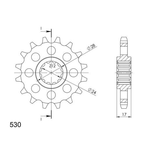 ŘETĚZOVÉ KOLEČKO SUPERSPROX STEALTH CST-295:15.3 15 ZUBŮ, 530