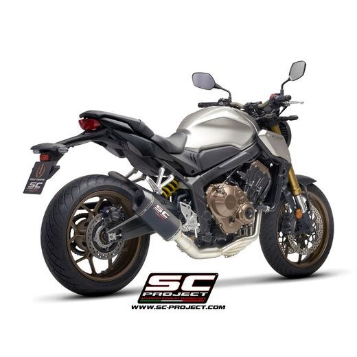 VÝFUKOVÝ SYSTÉM SC PROJECT PRO HONDA - CB650R (2019 - 2020) - FULL EXHAUST SYSTEM 4-1, WITH SC1-M MUFFLER, CARBON FIBER, WITH CARBON FIBER END CAP