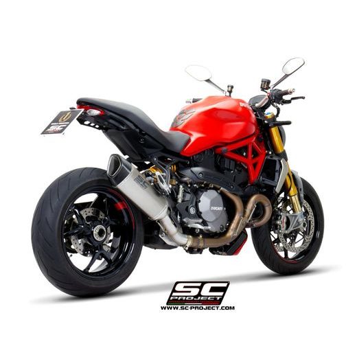 VÝFUKOVÝ SYSTÉM SC PROJECT PRO DUCATI - MONSTER 1200 R (2016) - SC1-R MUFFLER, TITANIUM, WITH CARBON FIBER END CAP