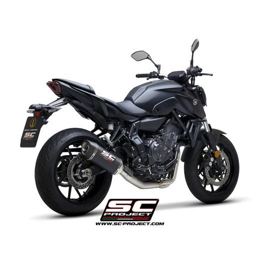 VÝFUKOVÝ SYSTÉM SC PROJECT PRO YAMAHA - MT-07 (2021-2022) - FULL 2-1 STAINLESS STEEL EXHAUST SYSTEM, WITH SC1-S CARBON MUFFLER - RACING
