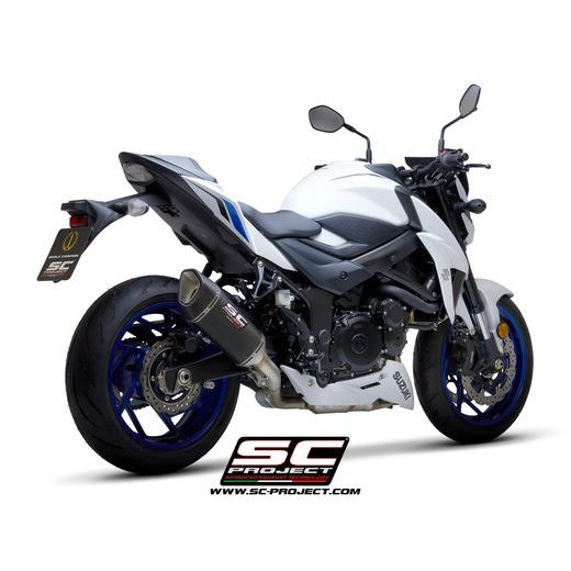 VÝFUKOVÝ SYSTÉM SC PROJECT PRO SUZUKI - GSX-S 750 (2017 - 2020) - SC1-R MUFFLER, CARBON FIBER, WITH CARBON FIBER END CAP