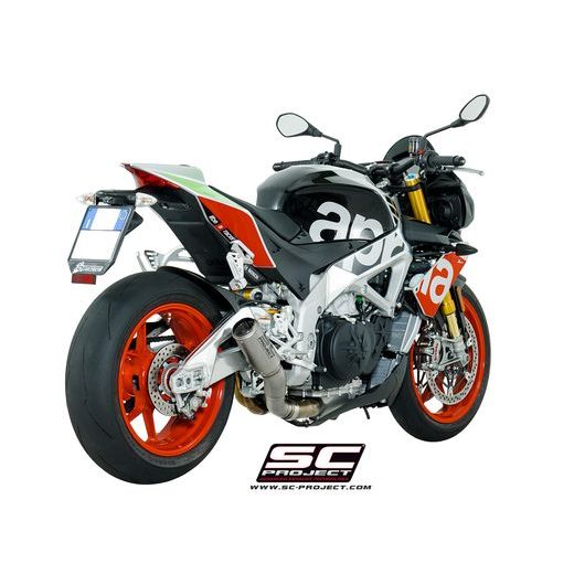 VÝFUKOVÝ SYSTÉM SC PROJECT PRO APRILIA - TUONO V4 1100 (2017 - 2020) - FACTORY - RR - CR-T MUFFLER, LOW POSITION, TITANIUM