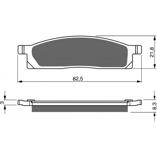 BRZDOVÉ DESTIČKY GOLDFREN 034 S33 OFF-ROAD FRONT