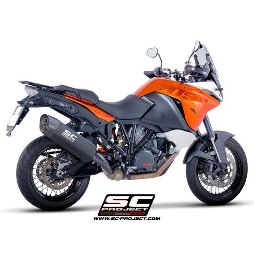 VÝFUKOVÝ SYSTÉM SC PROJECT PRO KTM - 1190 ADVENTURE - ADVENTURE MUFFLER, MATT BLACK PAINTED TITANIUM