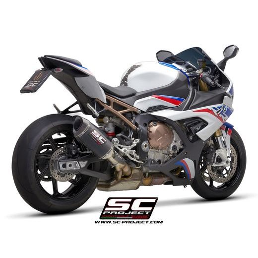 VÝFUKOVÝ SYSTÉM SC PROJECT PRO BMW - S 1000 RR (2019 - 2020) - EURO 4 - SC1-S MUFFLER, TITANIUM, WITH CARBON FIBER END CAP