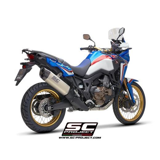 VÝFUKOVÝ SYSTÉM SC PROJECT PRO HONDA - CRF1000L AFRICA TWIN (2016 - 2019) - ADVENTURE - ADVENTURE MUFFLER, TITANIUM, WITH CARBON FIBER END CAP