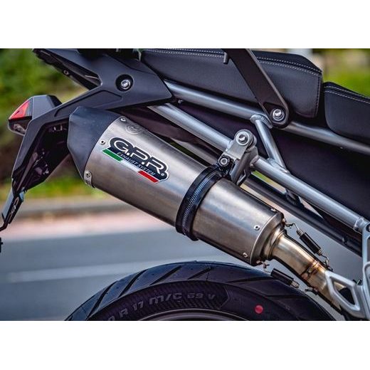 KONCOVKA VÝFUKU SLIP-ON GPR NEW GRAND PRIX EVO TITANIUM E5.T.98.GPAN.TO BROUŠENÝ TITAN ZAHRNUJE SPOJOVACÍ SVOD A ODNÍMATELNÝ DB KILLER