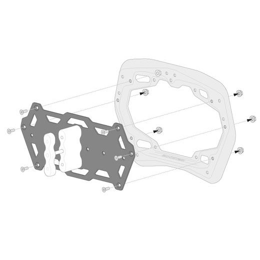 SW MOTECH SADA ADAPTÉRU PRO PRO ROTOPAX. MONTÁŽ 1 KANYSTR.
