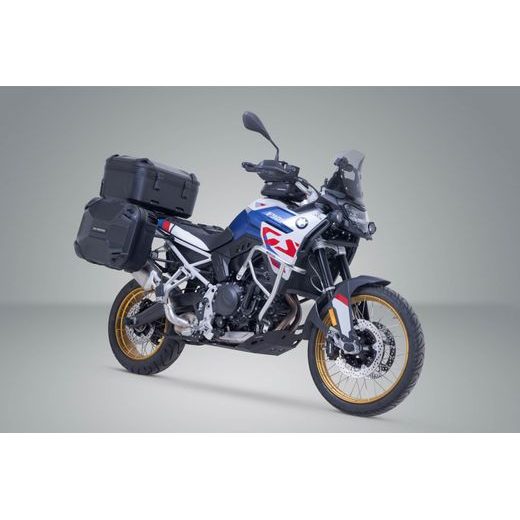 SW MOTECH ADVENTURE SET DUSC WITH TOP CASE XL BLACK. BMW F 850/900 GS ADV. F. STAINL. STEEL