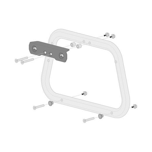 SW MOTECH SADA ADAPTÉRU PRO/EVO BOČNÍ NOSIČ PRO GIVI TREKKER DOLOMITI.