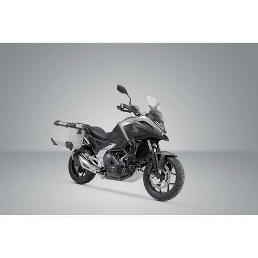 SW MOTECH TRAX ADV SADA BOČNÍCH KUFRŮ-STŘÍBRNÉ, 45/45 L. HONDA NC750X (20-).